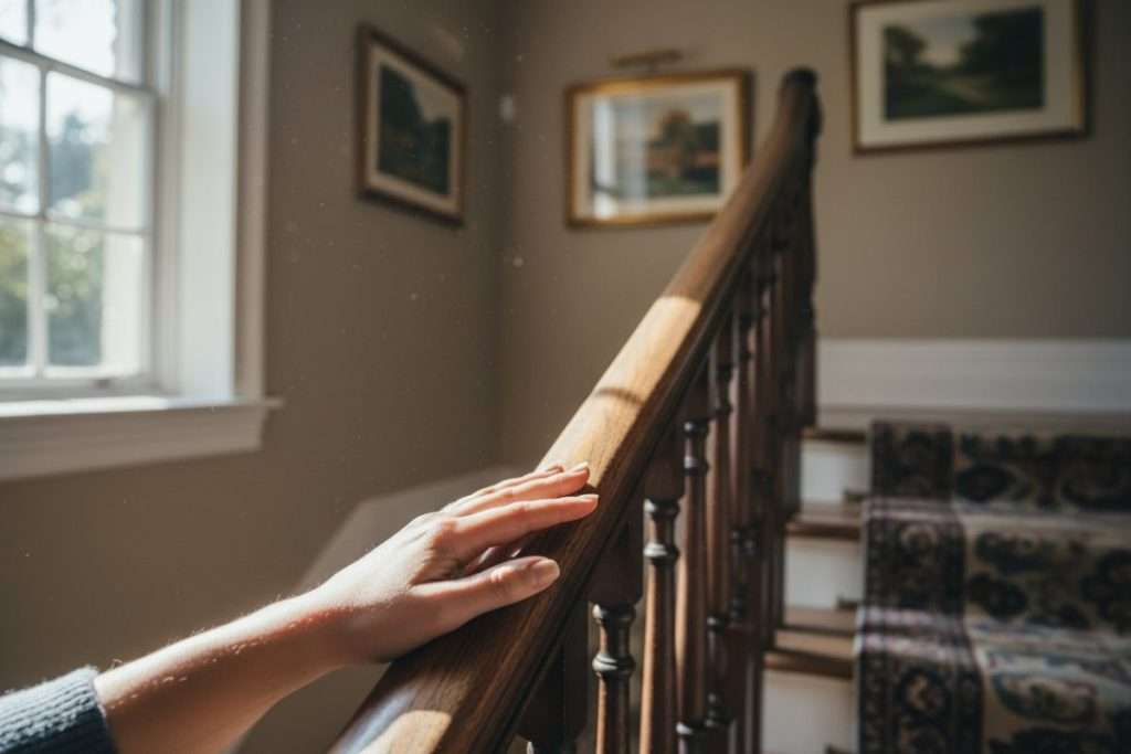 Pose escalier quart tournant : la main courante